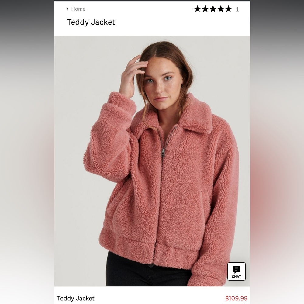Brand new Lucky Brand pink Sherpa teddy jacket size Large! Never worn!